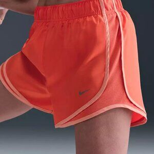 Nike Women's Dri-FIT Tempo Mid-Rise Brief-Lined Running Shorts, Turf Orange, M